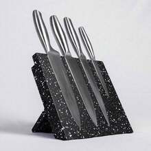 Magnetic Knife Holder Knife Block Rack Kitchen Organisation Cutlery Set Storage - Black - View 4