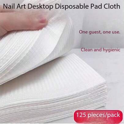 Disposable Japanese Manicure Desk Mat, Waterproof Anti-Fouling Double-Sided Absorbent Cleaning Pad, Hand Rest Mat