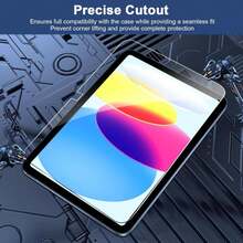 BLOSOMEET 2 Pack Screen Protector For IPad 11th A16 2025 &Amp; 10th Generation 109 Inch 2022, HD Clear 9H Hardness Tempered Glass [Face ID &Amp; Apple Pencil Compatible] Ultra Sensitive Case Friendly - ColorA - 查看 4