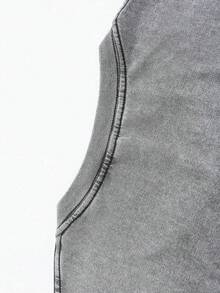 Valley Dreams Retro Washed Pure Cotton 230g Double-Sided Printed T-Shirt, Christian Style,  Collaboration Rock Band Print, Y2K Pattern T-Shirt, Street Style Pure Cotton T-Shirt, Holiday Gift. - 灰色 - 查看 4