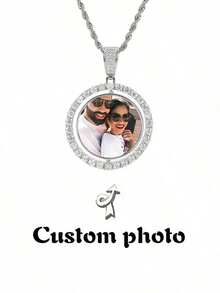 Customized Picture Necklace, Personalized Photo Pendant Necklace, Men's And Couples' Memorial Gift Gold,Rose Gold,Silver Stylish,Fall Fashion,Vintage,Unisex,Simple,Casual,Hipster,Goth,Punk Custom,Personalized,Unique Ideal Gifts For Her Her,Boyfriend,Girlfriend,Dad,Mom,Family,Friends,Pets,Son,Daughter,Grandparents For Anniversaries,For Valentine's Day,For Mother's Day,For Birthdays,For Graduation,For Father's Day,For Weddings,For Daily Wear,For Party,For Prom,School Supplies,Back To School,School Gift,For Office,For School,For Classroom,For Teacher Gifts,For University,For Colleague,For Dorm Rooms,For Teacher,For Boys And Girls,For Teenagers,Junior High School Students,Middle School Students,High School Senior High School Students,College Students,University Students,Freshman,Sophomore,Unde - Nhiều màu - Xem 10