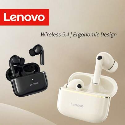 Lenovo Classic In-Ear Headphones, Wireless BT5.4 Connection, High-Quality, Long Battery Life, Ergonomic Design, Comfortable Fit, Widely Compatible With Multiple Devices, Smart Noise Cancellation, Sports Earphones
