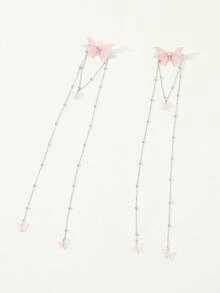 2 chiếc kẹp tóc nữ thời trang thanh lịch màu hồng hình nơ 3D có tua rua, thích hợp dùng hàng ngày, lễ hội, dự tiệc, kẹp càng cua, kẹp tóc cài, phụ kiện tóc. - Nhiều màu - Xem 6