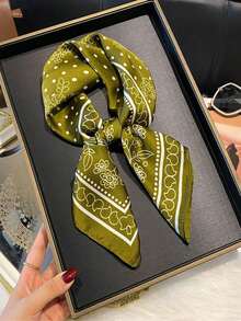 1条佩斯利花纹波西米亚风头巾，可作沙滩时尚围脖或连衣裙使用 - 多色 - 查看 68