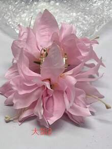 1个波西米亚夏威夷风大花朵发夹，适合发量较多的女性和女孩，大号发夹配饰，花朵装饰，适合海滩、旅行、度假、婚礼、日常使用，秋冬季女士度假发型装饰，优雅爪夹，假日必备发饰 - 彩色 - 查看 10