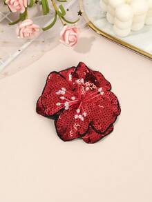 1个优雅新款亮片花朵发夹，女士发饰，侧刘海夹 - 彩色 - 查看 5