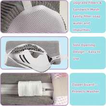 Shoe Washing Machine Bag Shoe Laundry Bags For Sneakers Reusable 2pc Shoes Cleaning Bags 360° Deep Clean For All Shoes Types With Invisible Zipper - Màu A - Xem 3