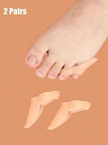 Silicone Toe Sleeves, Toe Caps Protector, Unisex Wearable Under Shoes, Fits Left & Right Foot - C-apricot - View 8