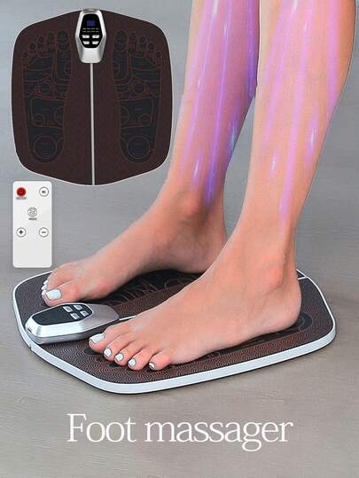 1pc EMS Foot Massager, Pulse Foot Massager, Microcurrent Leg Massager - 8 Modes 32 Intensities, Portable Leg Massager With USB Charging, Relaxes Foot And Leg Muscles, For Home, Travel And Office Use