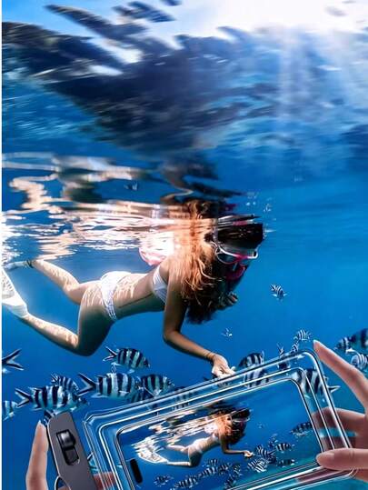 Transparent Universal Waterproof Phone Pouch, Waterproof Phone Dry Bag, Waterproof Phone Case, Touchscreen Applicable Waterproof Phone Cover, Swimming Waterproof Phone Case