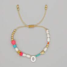 1pc Women's Fashion Pearl Letter A-Z Bracelet, Minimalist Luxury Style Accessory - Multicolor - View 11