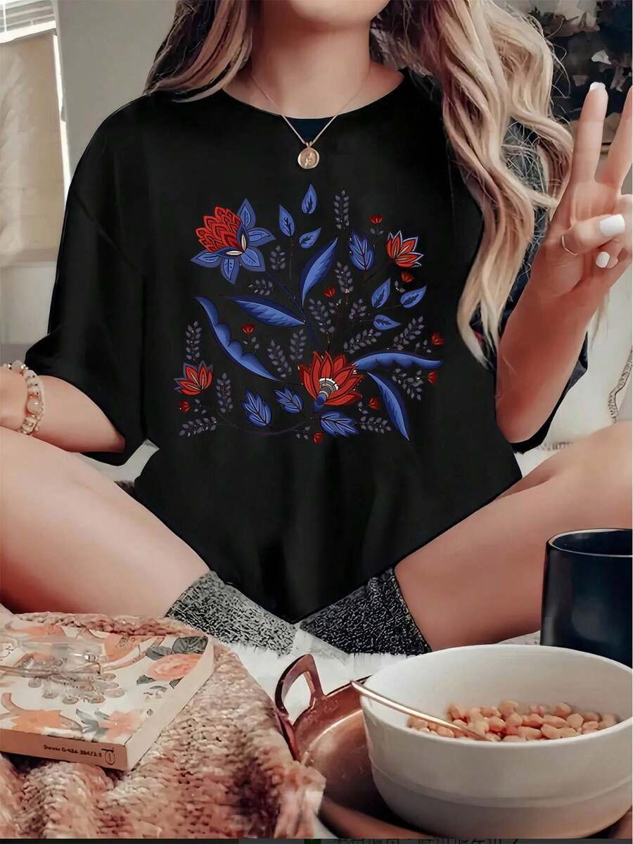Camisetas femininas - Preto - Ver 1