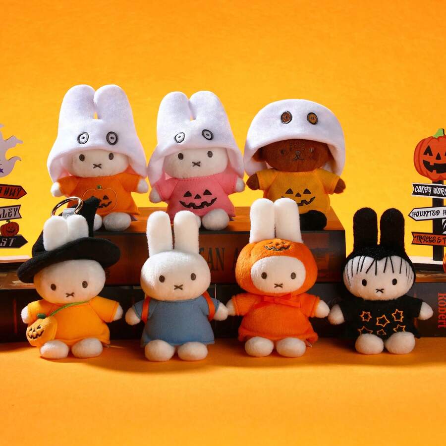 Random 1PC Miffy Blind Box Halloween Series, Cute Charm Keychain, Kawaii Bunny Toy Pendant, Collectible Toys, Perfect Holiday Birthday Party Gift For Teens, Miffy Fans And Adults - Multicolor - View 1