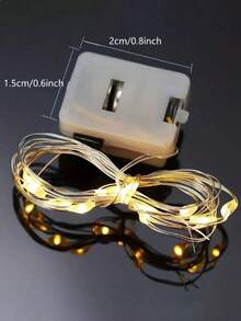 10pcs LED String Lights, 40 Inch LED String Lights, 3 Dimming Modes LED String Lights, Fairy Lights For Cake, Bouquet, Surprise Gift Decor, Suitable For Halloween, Thanksgiving, Autumn, Wedding Party, Birthday Party, Gift Wrapping - Warm Color - View 10