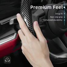 Segmented Carbon Fiber Steering Wheel Cover, Anti-Slip Carbon Fiber Style Steering Wheel Cover, Car Protective Cover, Universal Car Fit Steering Wheel Cover, Car Clip-On Steering Wheel Cover - Two-pack - View 11