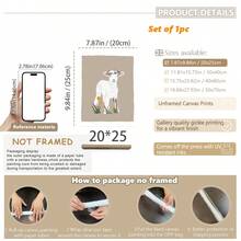 1pc Paintings Canvas Wall Art - Spring Art, Easter Decor, Bohemian Easter Art, Floral Art, Neutral Color Wall Decor, Floral Art - Baby Goods – Framed Nursery Wall Art Perfect Fit For Playroom Decor Nursery Decor, Childcare Room Decor, Preschool Decor, Boy's Room Decor Girl's Bedroom Decor Kids' Room Decor Easter Wall Decor, Nursery Spring Decor, Easter Children's Room Posters, Spring Decor Posters - Multicolor - View 37