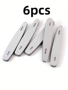 Set de lima de uñas y bloque de pulido de doble cara, 100/180 granos, profesional, con lima de uñas de esponja apta para uñas acrílicas, de gel y naturales, lavable - Gris - Ver 15