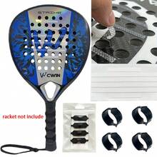 Set de 10 piezas de accesorios para raqueta de tenis, 6 piezas de cinta de agarre de silicona profesional + 4 piezas de reemplazo de agarre de raqueta, Set de entrenamiento de raqueta de tenis - Multicolor - Ver 8