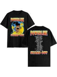Movie Powerline Stand Out Concert Tour Mens T-Shirt - Đen 3 - Xem 1