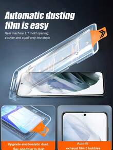 3片装高清防尘防指纹屏幕保护膜，兼容三星Galaxy S26 Ultra/ S25 Plus S25/ S24 Plus/ S24/ S23 /S22/ S21 Plus/ A33 /A54/ A53/A17/A16/A56，隐私保护，超薄钢化玻璃，全覆盖，防指纹，防刮花，生日礼物，送给家人朋友的手机屏幕保护膜，手机配件。 - 無色 - 查看 6