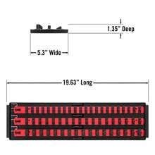 Ernst 8450 Socket Boss Storage Organiser Rail® 3-Rail Twist Lock 18" Red - A - View 2