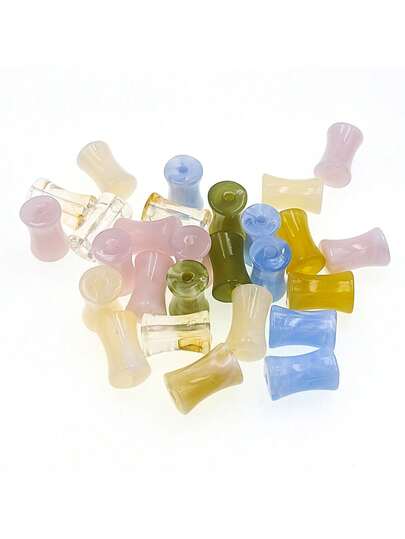 Acrylic Two-Color Bamboo Fashion Beads, Used For Wholesale Of Loose Beads In Bracelets, Necklaces, Jewelry Accessories, And Other Accessories