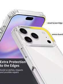 One TPU Transparent Shockproof Phone Case, Compatible With IPhone 17 Pro Max/17 Air/16 Pro Max/16 Plus/15 Pro Max/14 Pro Max/13 Pro Max/12/11 Pro Max/Xs Max/XS/XR. Anti-Yellowing, Durable, Shockproof, Transparent Case (A-Clear), Drop Protection, Compatible With Other Phone Cases. - Clear - View 2