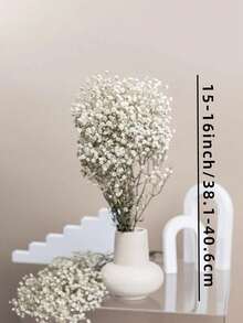 2000+ Hastes Buquê de Flores Secas Naturais de Bebê's Breath - Opções Multicoloridas, Buquê de Flores Reais Preservadas Branco Marfim de 16", Ramos de Encher Vaso, Para Decoração de Casamento, Centros de Mesa, Decoração Doméstica, Artesanato Floral DIY, Adereços de Fotografia, Suprimentos de Buquê DIY - laranja amarga - Visão 6