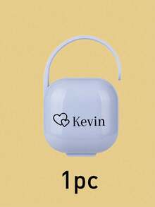 1/2 Custom Name Pacifier Organizer, Personalized Pacifier Organizer, Customizable Pacifier Organizer Gift, PP Plastic Pacifier Box, Portable Pacifier Teether Box, 9.5x6 Cm, Pink/Green/Purple/Blue/White, 15 Logos Available, Space-Saving - Style a - View 14