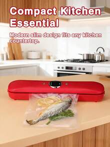 GENAI Máy hút chân không nhà bếp hiệu suất cao, thích hợp cho thực phẩm khô, ẩm và nhiều dầu mỡ. - Đỏ - Xem 5