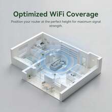 shinar Kit de montaje en pared de metal compatible con TP Link Deco BE23/BE25/BE3600/BE5000 Mesh WiFi 7 System Soporte de ahorro de espacio color blanco paquete de 3 - como en la foto - Ver 5