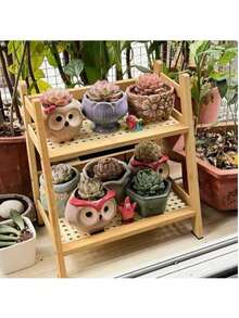 1pc Narrow Cup Holder Rack, Rattan-Woven Tea/Coffee Bar Counter Stand Organizer, Bamboo Matcha Shelf, Cup Display Rack, 2-Tier Kitchen Cabinet Spice Storage Shelf - Multicolor - View 6