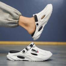 Dép nam mùa hè thời trang mới, đế dày, siêu mềm, đa năng, đế rời hai màu, thoáng khí, thích hợp cho nhà ở, phòng tắm, lái xe và làm vườn. - trắng - Xem 10