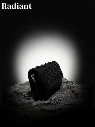 Women's Luxury Custom Letter Small Crossbody Chain Bag - Black