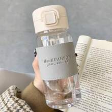500ml Leak-Proof Water Bottle With Straw, Portable Minimalist Style Cup Suitable For Milk, Coffee, Tea, Juice And Other Beverages, Hand Washable, Fit For Sports, Fitness, Travel - Multicolor - View 12