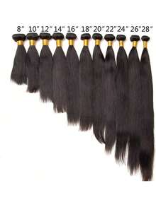 Paquete de cabello humano liso de 32 pulgadas de doble trama, cabello vietnamita original sin procesar para mujeres - Natural Black - Ver 8