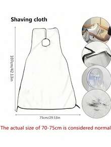 Men's Shaving Apron With Suction Cup, Waterproof Adult Beard Trimming Bib, Pocket-Style Beard Cover Cloth, Beard Trimming Suit For Men, Dustless Beard Trimming Set - Multicolor - View 3