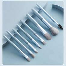 8pcs Portable Makeup Brush Set, Mini Soft Nylon Makeup Tools - A - View 3