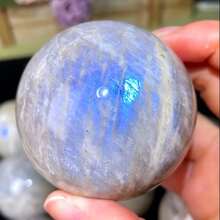 月光石球体镶嵌日光石，矿物光泽，纯净水晶，独特的节日礼物和完美的家居装饰品。 - 彩色 - 查看 10