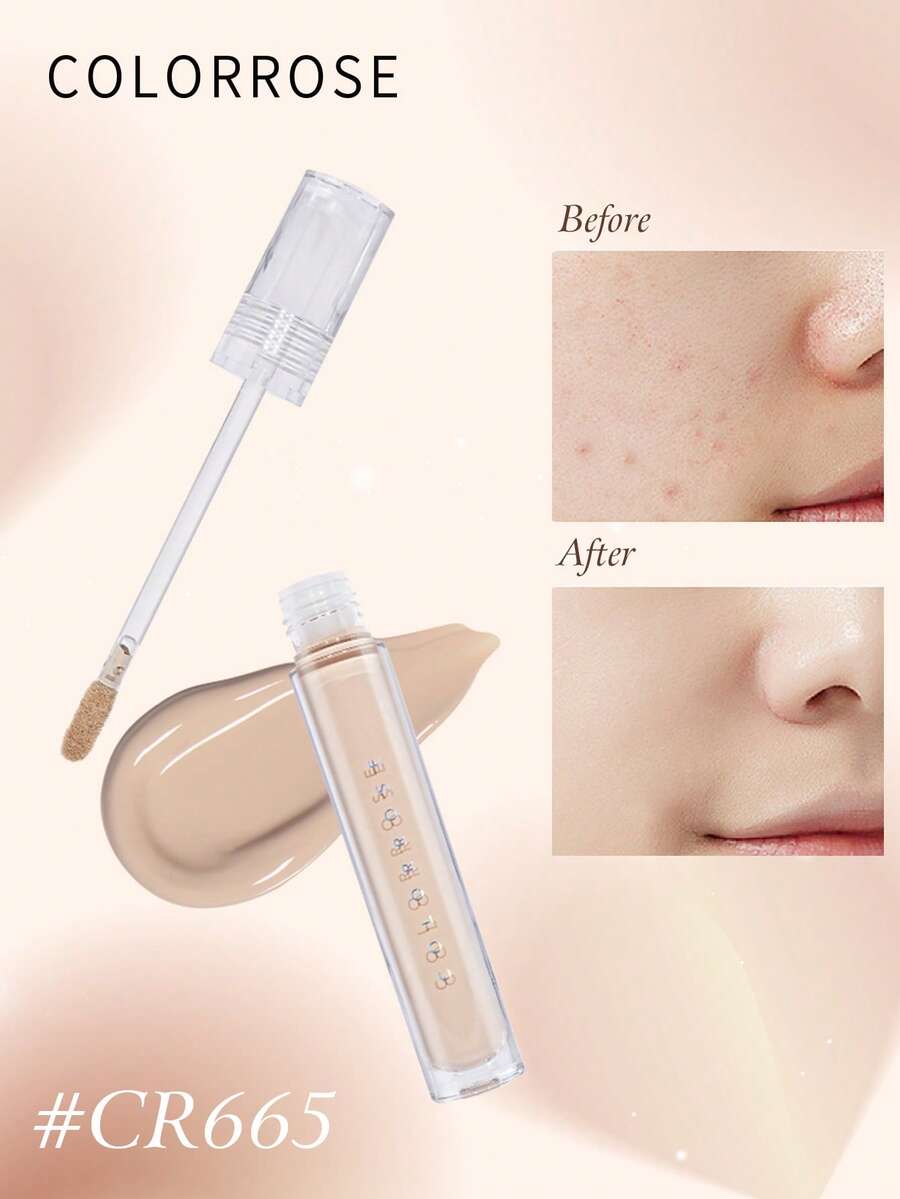 COLORROSE CR 665 Anticerne liquide multi-usages, Camoufler, Mettre en valeur, Contourner, Éclaircir, Léger, Transparent, Longue tenue, Résistant aux bavures, Couvre les imperfections, Idéal pour un usage quotidien. Cadeau pour femmes et filles. - 665 - Voir 1