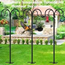 88-Inch Shepherd's Hook, 19-Tube Multi-Hook, 5 Ground Spikes, Bird Feeder, Suitable For Hanging Flower Baskets, Birdcages, Lamps, Etc. In Gardens, Yards, And Hallways - 牧羊鉤 - 查看 5