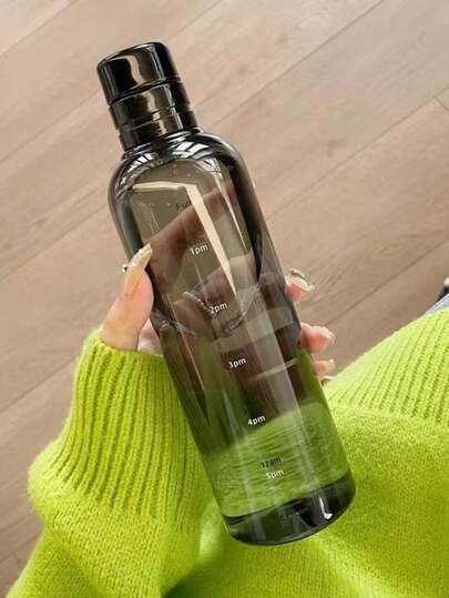 2pcs Time Marked Water Bottles - Leak-Proof Design - Lightweight & Portable, Suitable For Gym, Hiking & Various Sports