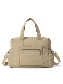 Large Capacity Travel Tote Bag, Waterproof Quilted Diaper Bag With Wet Dry Separation, Multifunctional Crossbody Shoulder Bag For Gym, Weekender, Mom And Daily Use - Black - View 2