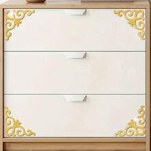 10 piezas Pegatinas decorativas de espejo con patrón geométrico, pegatinas de espejo de acrílico autoadhesivas, adecuadas para pared de fondo del hogar, sala de estar, dormitorio, estudio, oficina, gabinete de cocina y otra decoración del hogar, papel tapiz DIY para pared/baño Pegatinas decorativas de vidrio - Multicolor - Ver 3