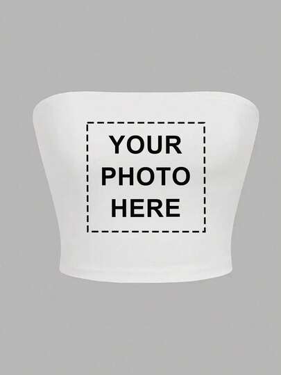 CUSTOMIZABLE PERSONALIZABLE WOMEN'S BODYPAD - Add Your Own Photo/Text (Family Photo/Selfie/Statement/Journal), Design Your Own Custom Printed T-Shirt, Fashionable, Hip-Hop, Unique Women's Dresses, Can Be A Gift For Your Own Girlfriends, Family Members, Friends, Kids, Etc., You Can Freely Play With Your Design.