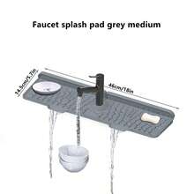 1pc Silicone Water Faucet Splash Guard Mat, New Design Kitchen & Bathroom Sink Drying Pad, Foldable Sink Splash Proof Pad, Anti-Splash Silicone Faucet Mat, Thickened With 3-Degree Slope To Prevent Water Accumulation - Multicolor - View 13