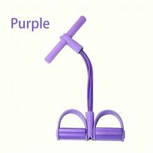 4-Tube Home Workout Resistance Band: Tones Inner/Outer Thighs, Shapes Curvy Glutes And Burns Calories Fast - Best Resistance For All Levels - Purple - View 1