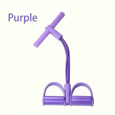 4-Tube Home Workout Resistance Band: Tones Inner/Outer Thighs, Shapes Curvy Glutes And Burns Calories Fast - Best Resistance For All Levels