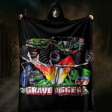 1 PIEZA Manta de camión monstruo de Monster Jam 3D, regalo original para aficionados a los deportes de motor, decoración temática para el hombre cueva, acento para fiesta retro de ciencia ficción y recuerdo del día de carrera, manta suave para el hogar, dormitorio, cama, sofá, picnic, viaje, oficina - multicolor 8 - Ver 5