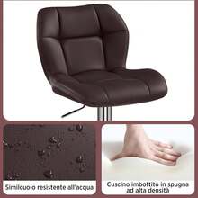 Sgabelli bar - Marrone - Pelle - Visualizzare 5